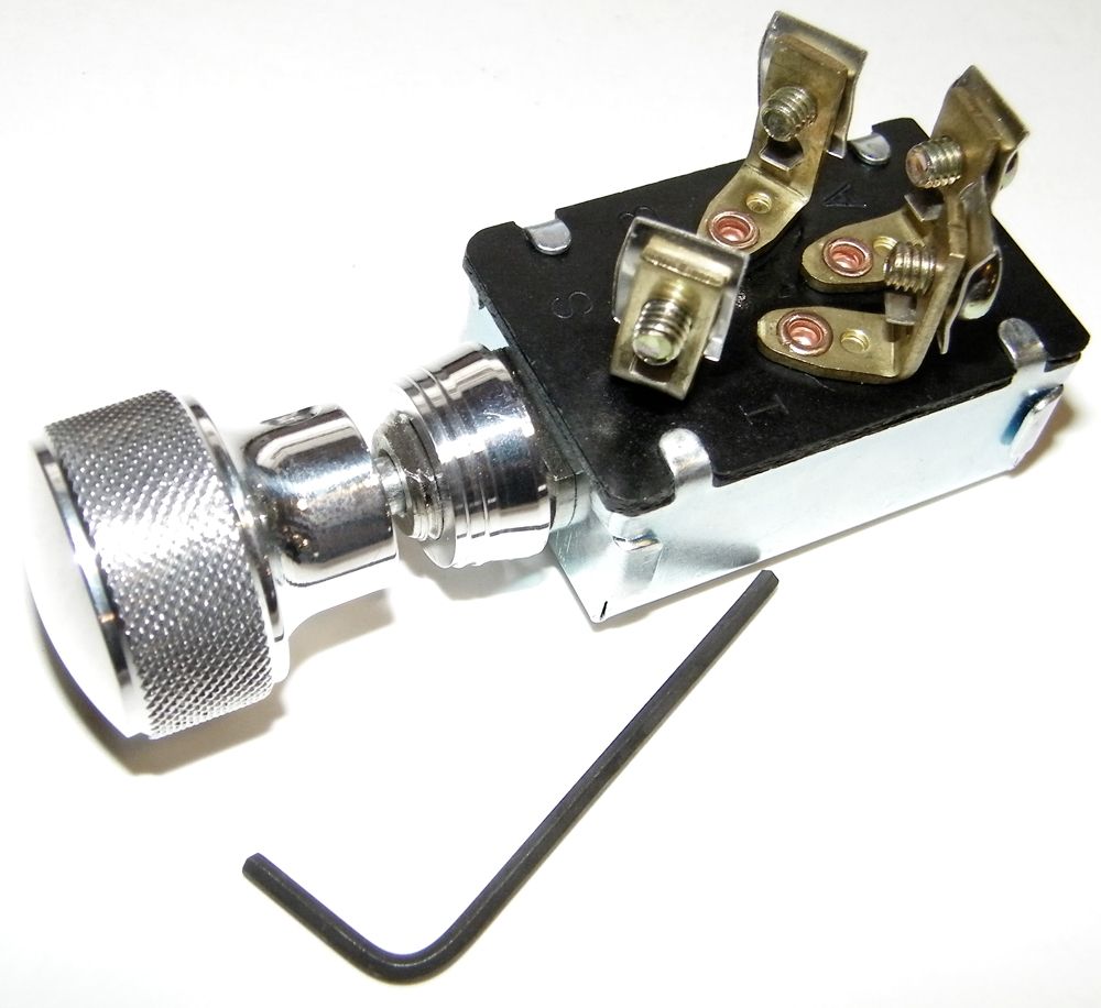 SO CAL SPEED SHOP KEYLESS IGNITION SWITCH KNURLED KNOB HOT RAT ROD